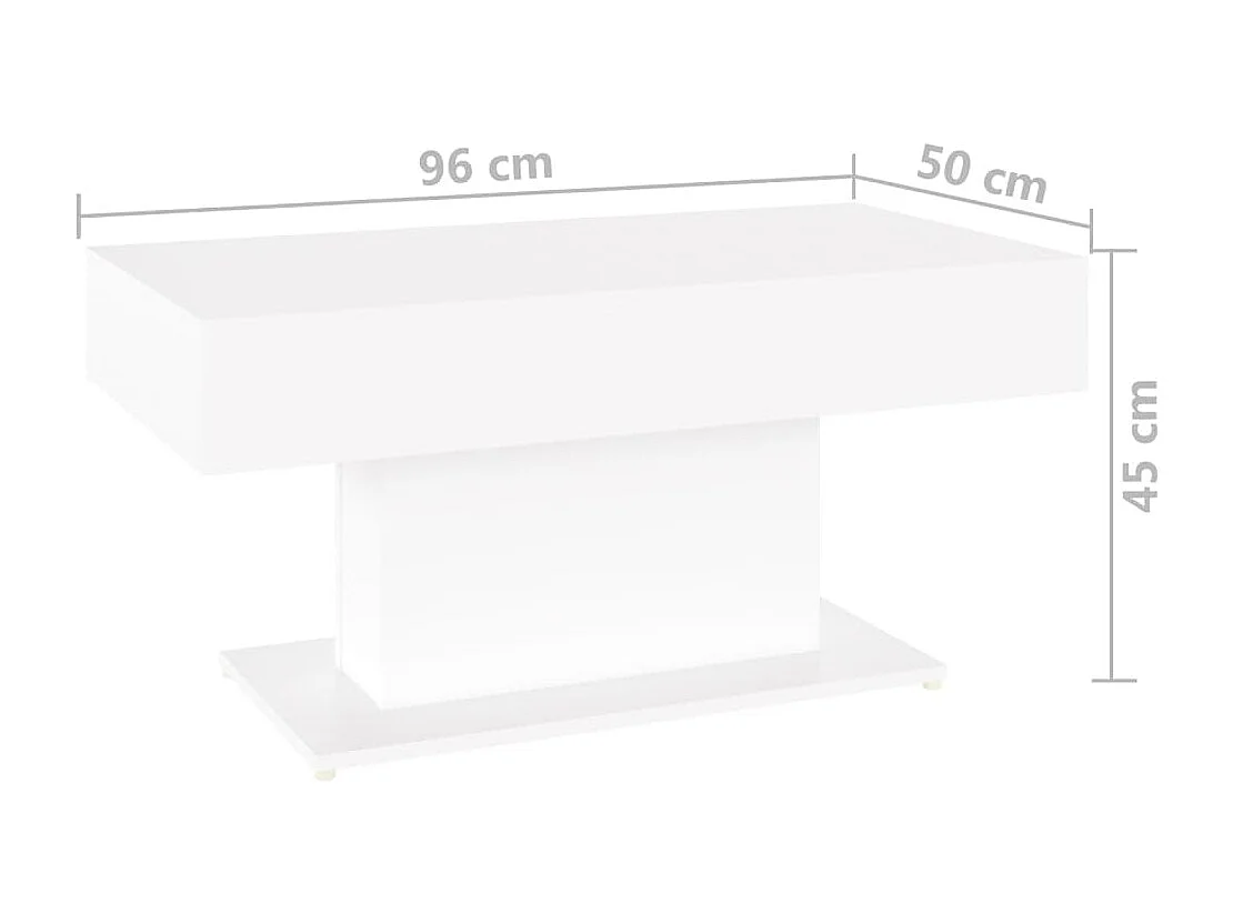 Couchtisch Weiß 96x50x45 cm Holzwerkstoff