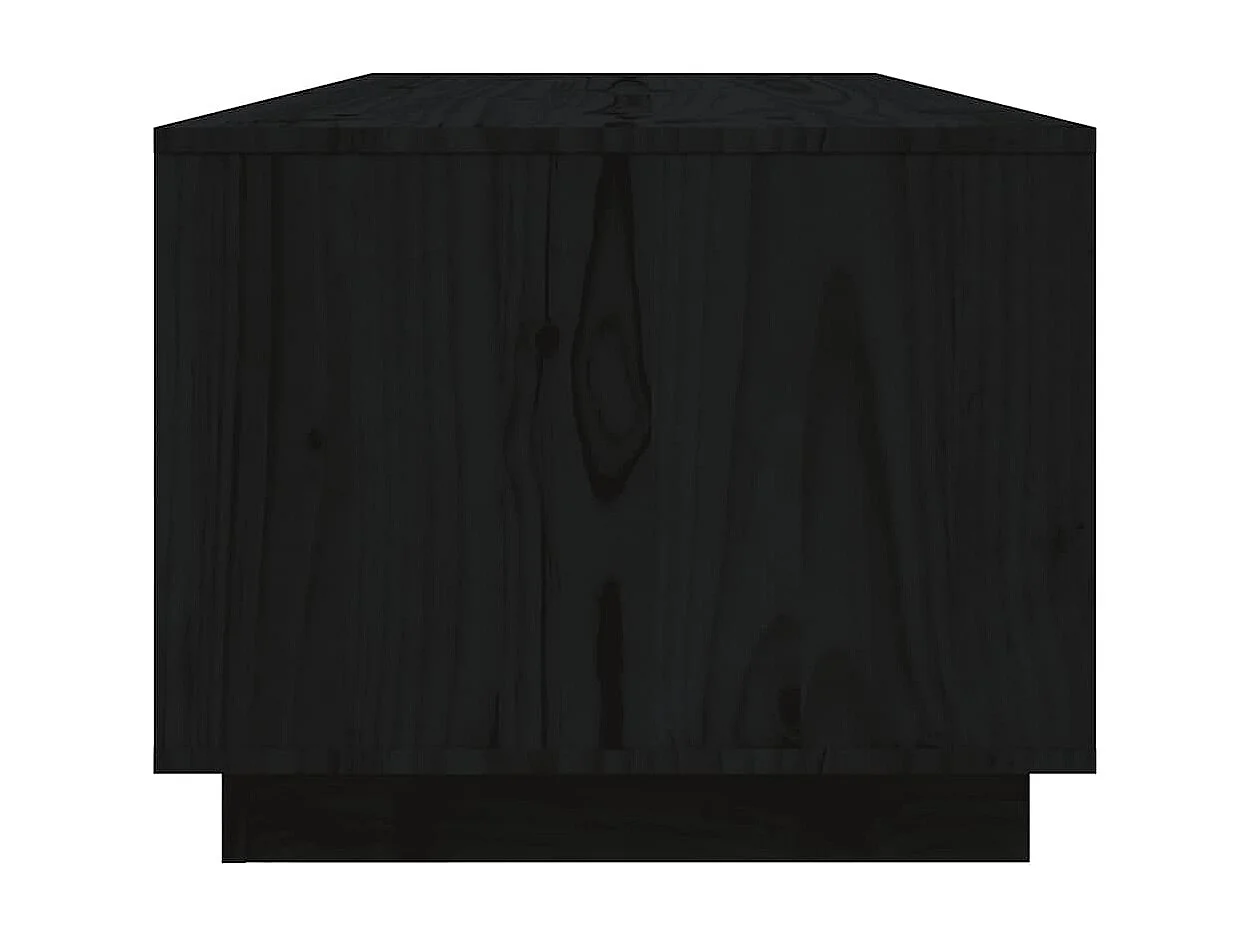 Mesa de centro 110x50x40 cm madeira de pinho maciça preto