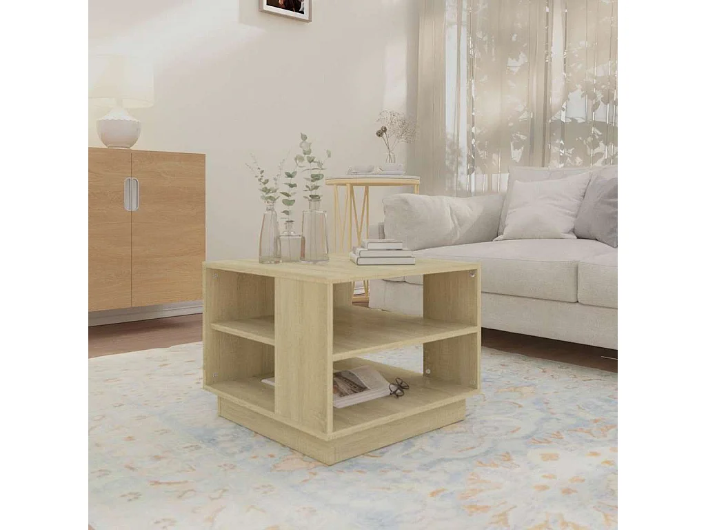 Couchtisch Sonoma-Eiche 55x55x43 cm Holzwerkstoff