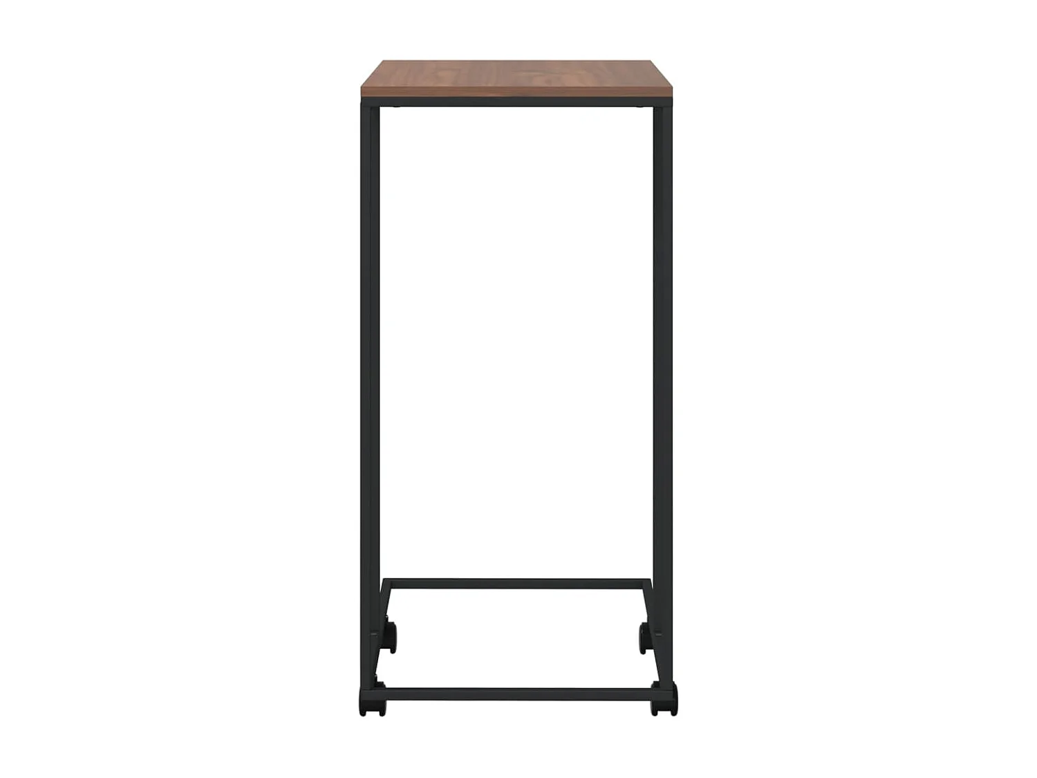 Tavolino con Ruote Nero 40x30x63,5cm in Legno Ingegnerizzato