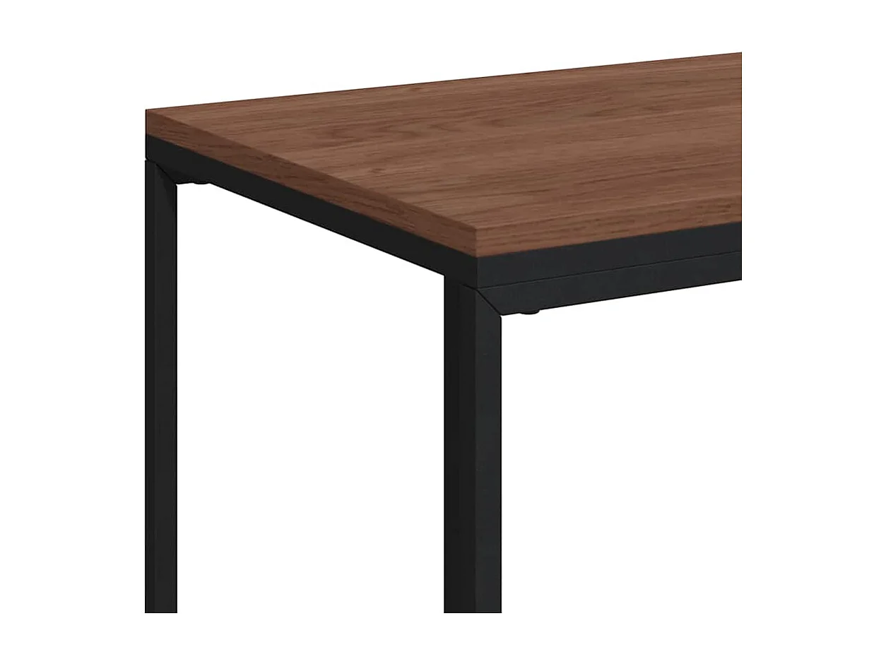Tavolino con Ruote Nero 40x30x63,5cm in Legno Ingegnerizzato