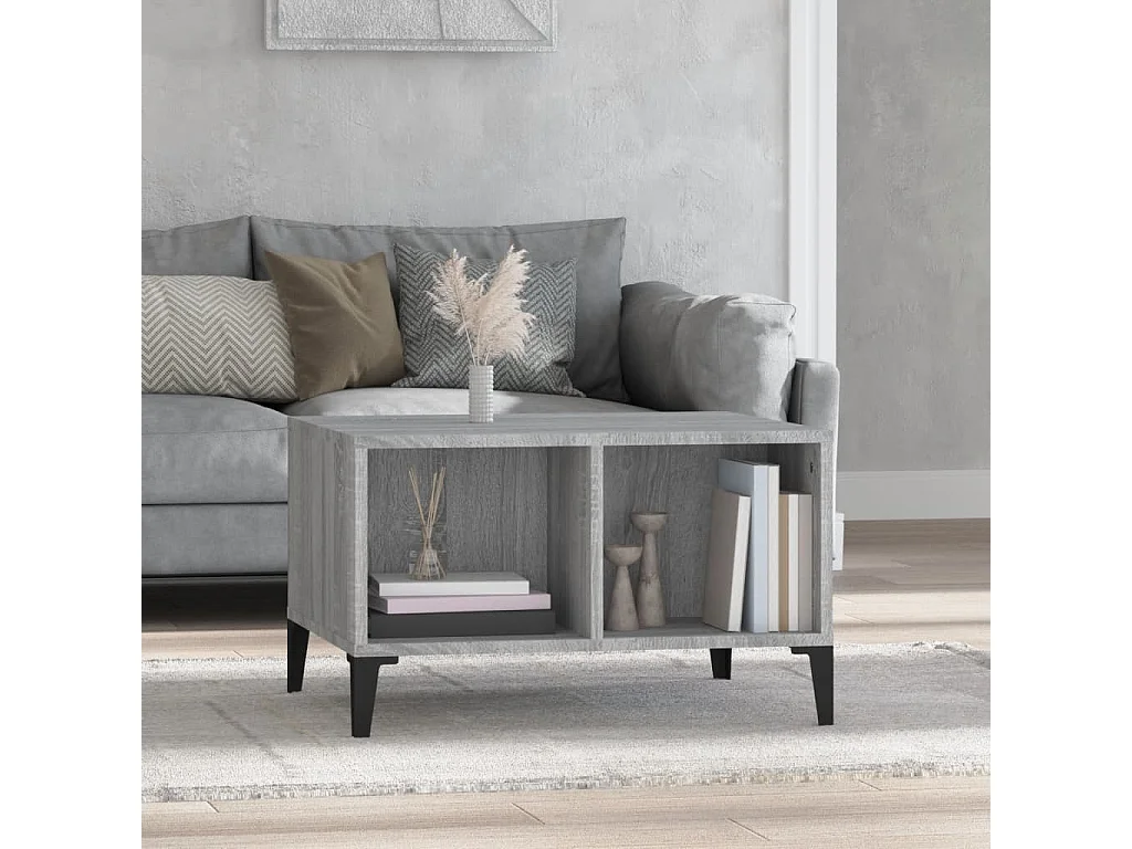 Table basse Sonoma gris 60x50x36,5 cm Bois d'ingénierie