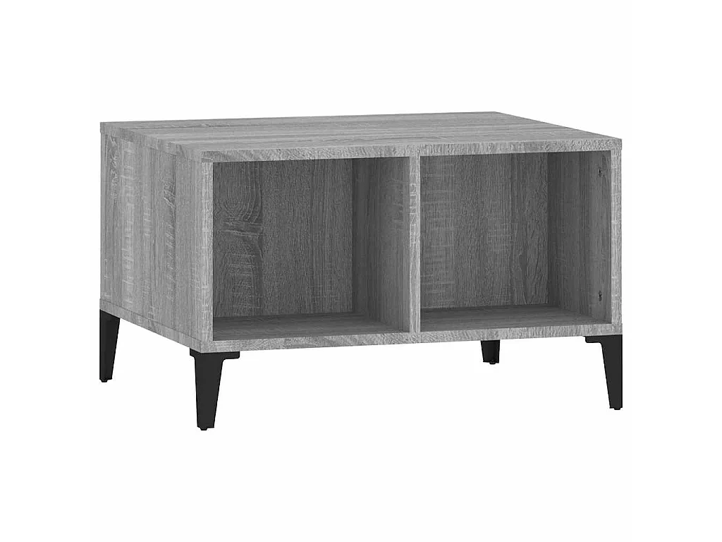 Mesa de centro madera contrachapada gris Sonoma 60x50x36,5 cm