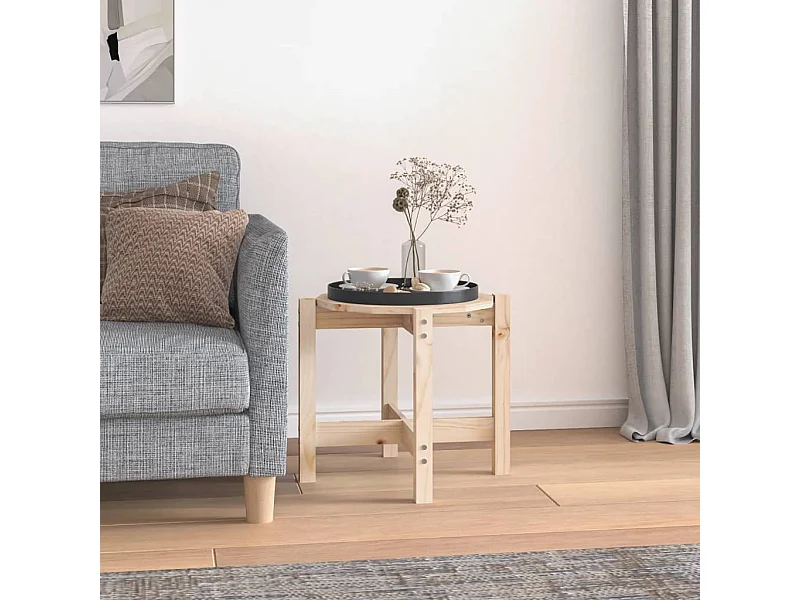 Mesa de centro Ø 52,5x45 cm madeira de pinho maciça