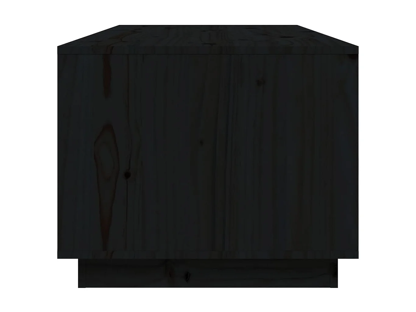 Tavolino da Salotto Nero 100x50x41 cm in Legno Massello di Pino