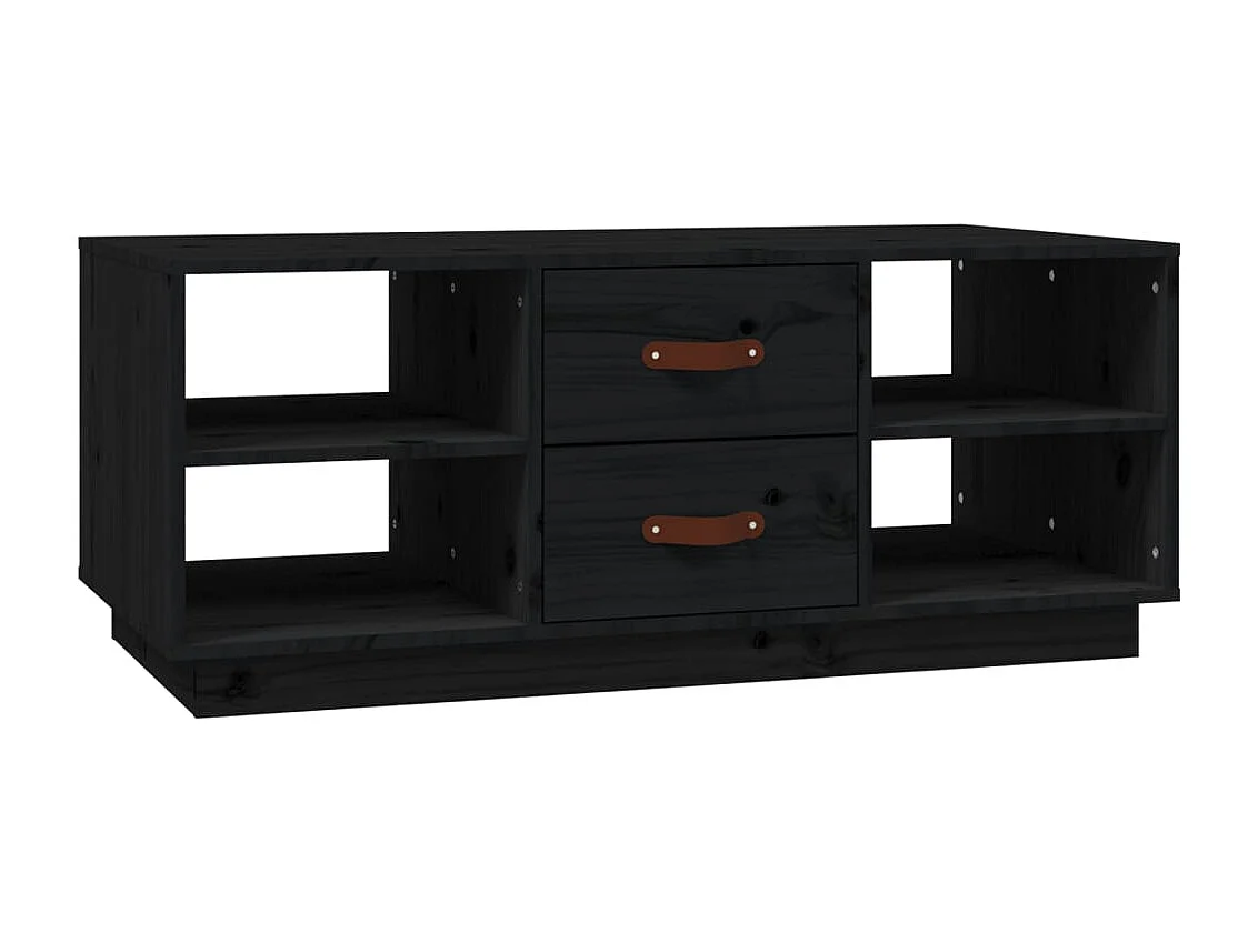 Salontafel 100x50x41 cm massief grenenhout zwart