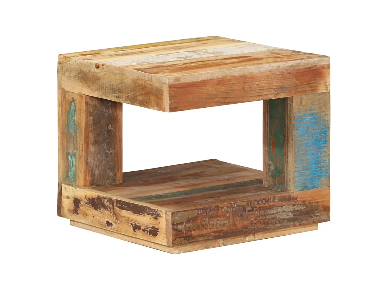 Table basse 45x45x40 cm Bois de récupération massif