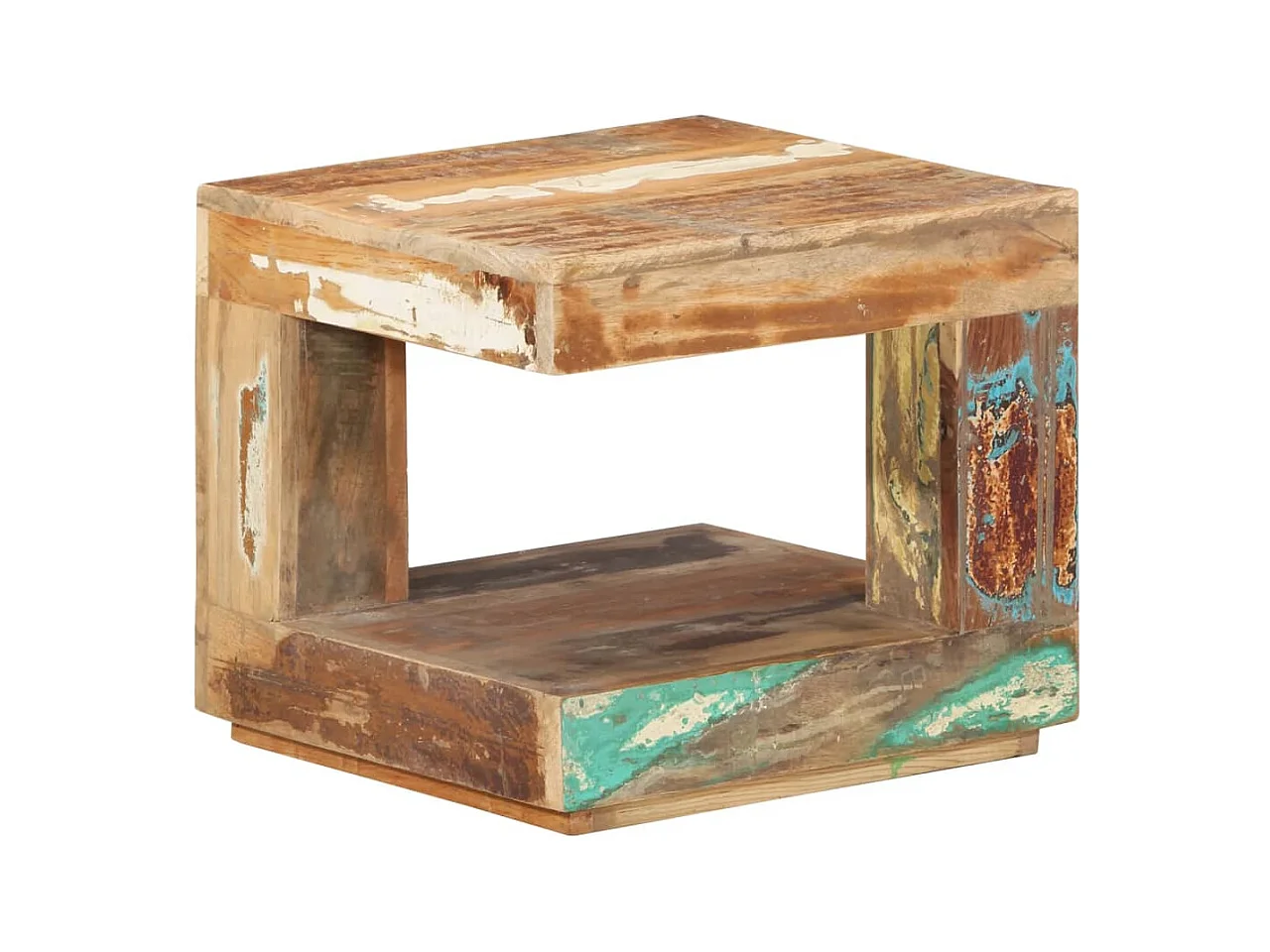 Table basse 45x45x40 cm Bois de récupération massif
