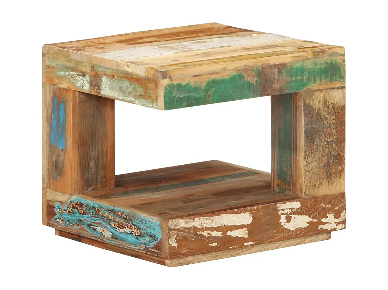 Table basse 45x45x40 cm Bois de récupération massif