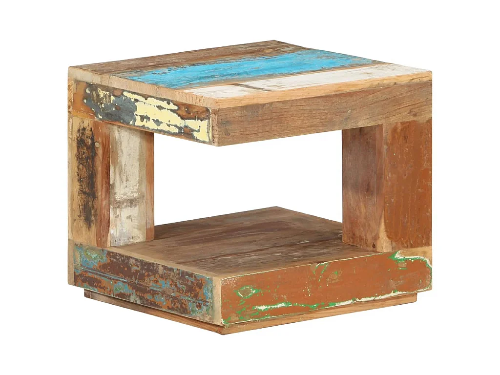 Salontafel 45x45x40 cm massief gerecycled hout