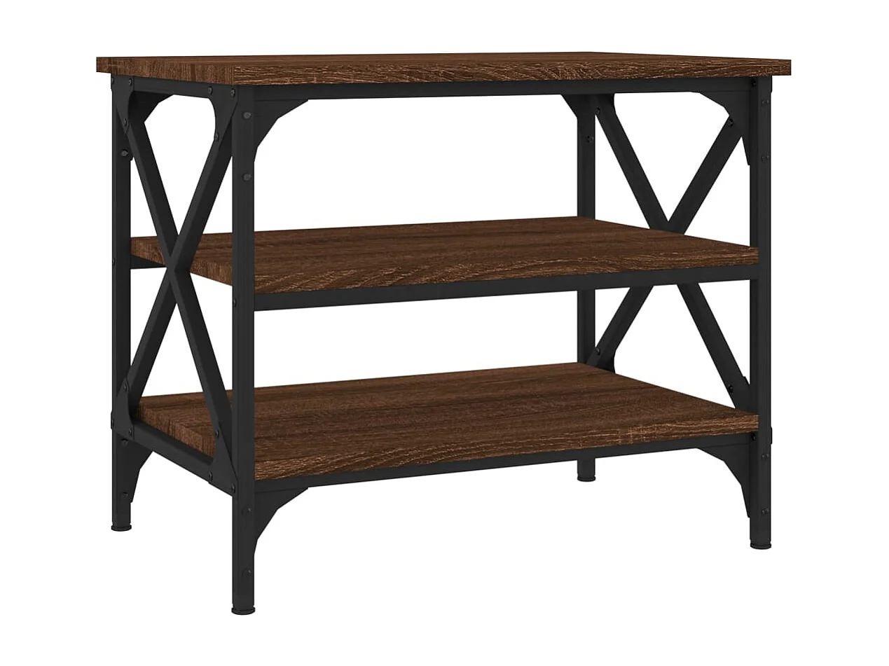Table d'appoint Chêne marron 55x38x45 cm Bois d'ingénierie
