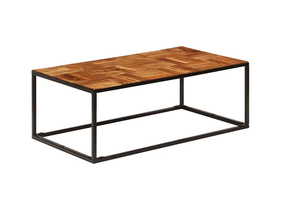 Table basse 110x60x40 cm Bois d'acacia solide et acier