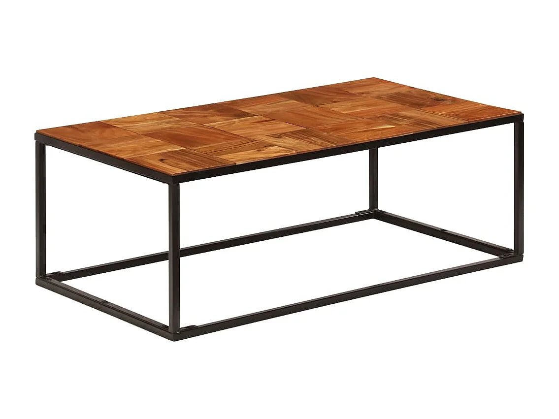 Table basse 110x60x40 cm Bois d'acacia solide et acier