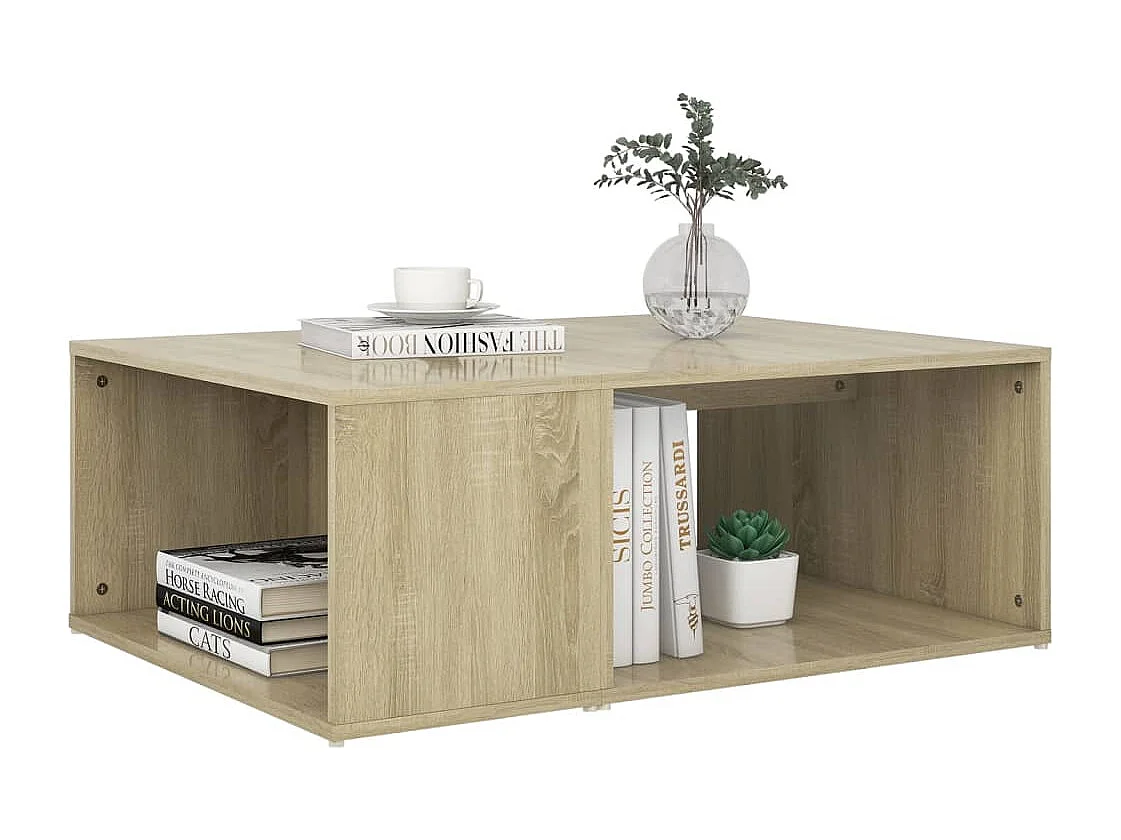 Table basse chêne sonoma 90x67x33 cm bois d'ingénierie