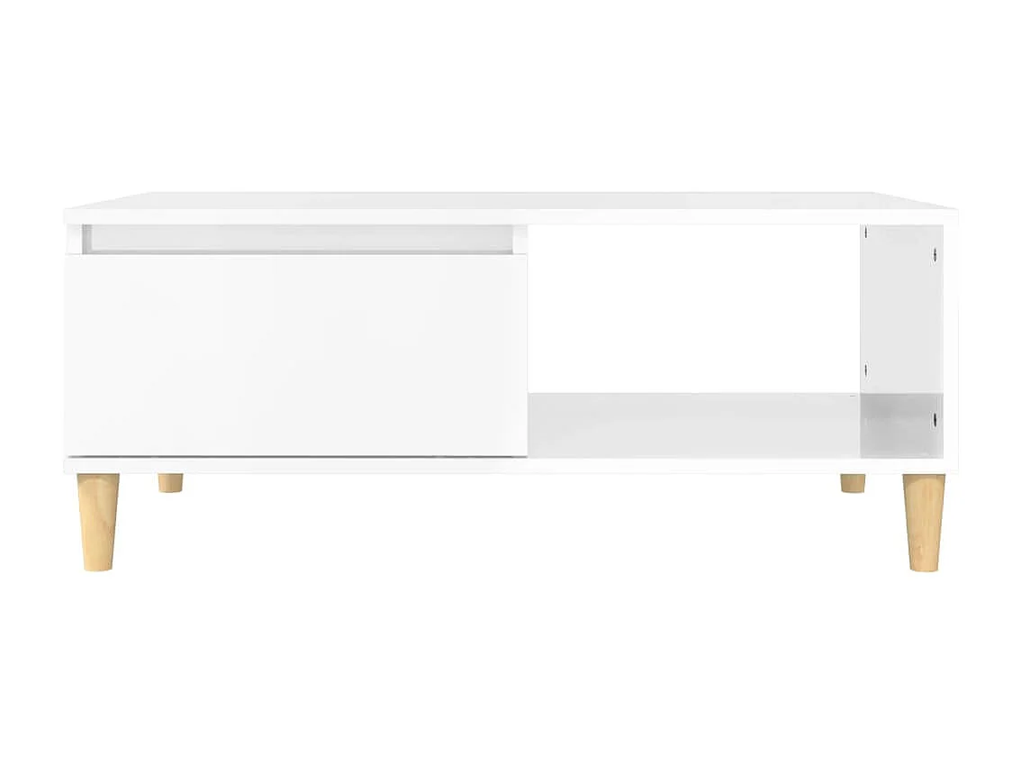 Mesa de centro 90x50x36,5 cm derivados madeira branco brilhante