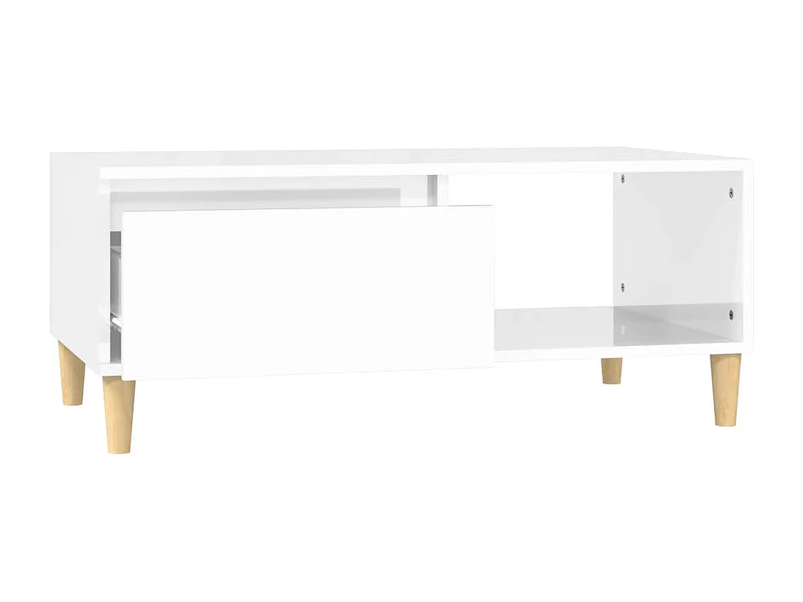 Mesa de centro 90x50x36,5 cm derivados madeira branco brilhante