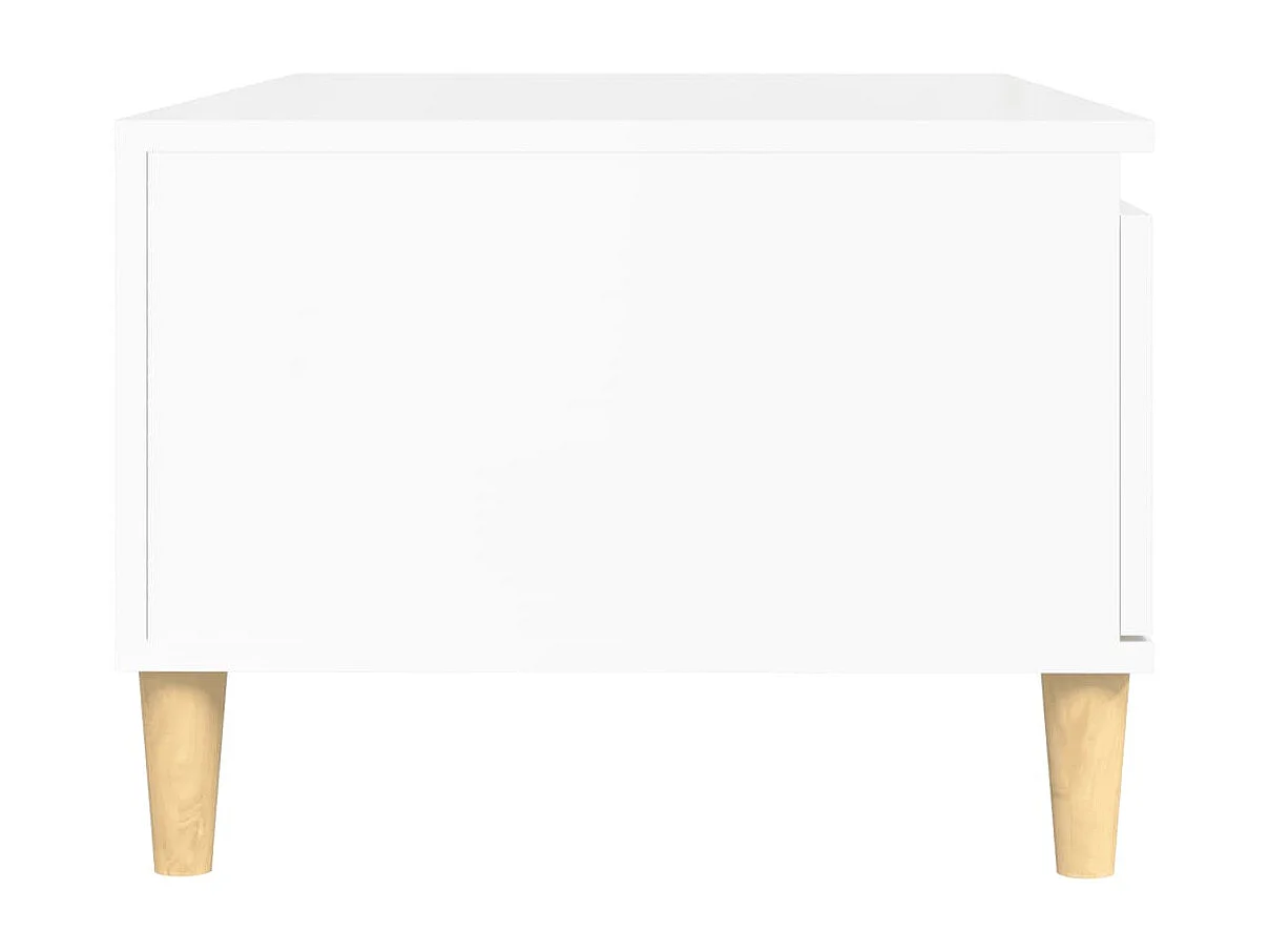 Mesa de centro 90x50x36,5 cm derivados madeira branco brilhante