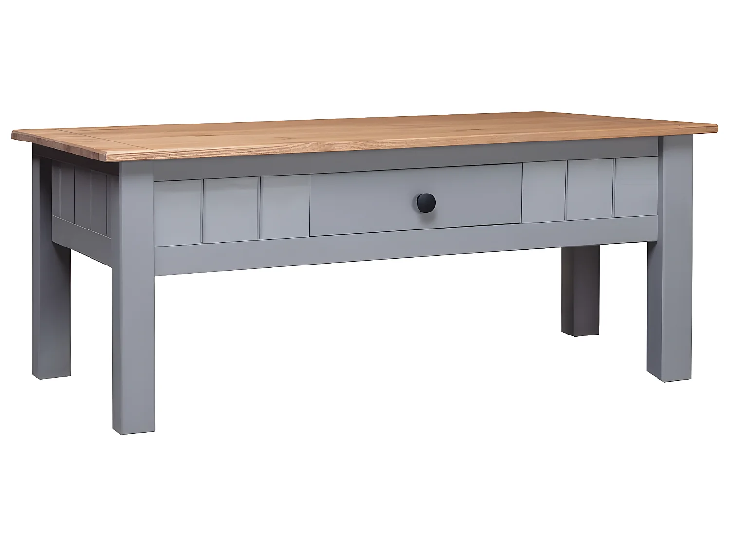 Table basse Gris 100x60x45 cm Pin massif Assortiment Panama