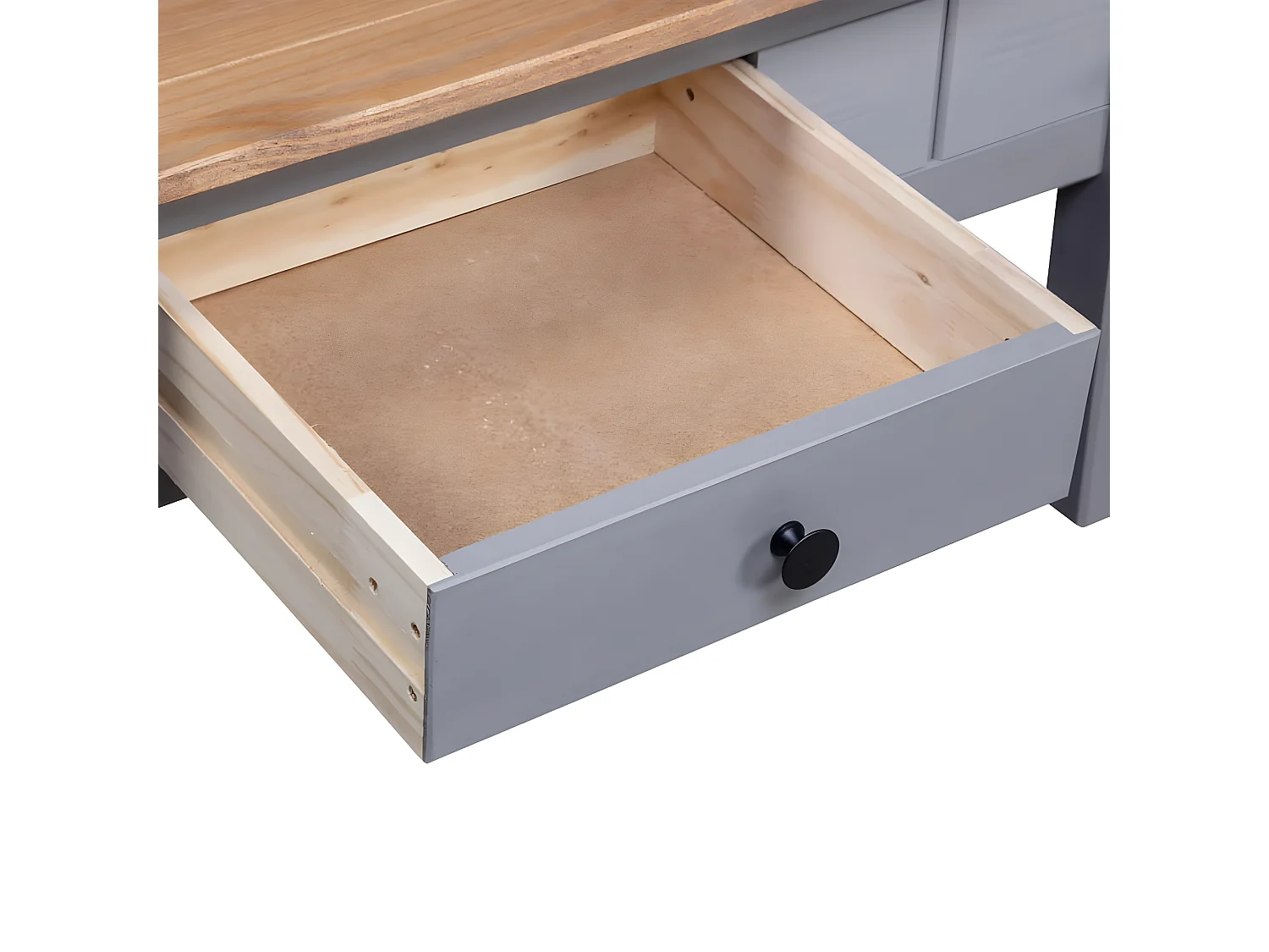 Table basse Gris 100x60x45 cm Pin massif Assortiment Panama