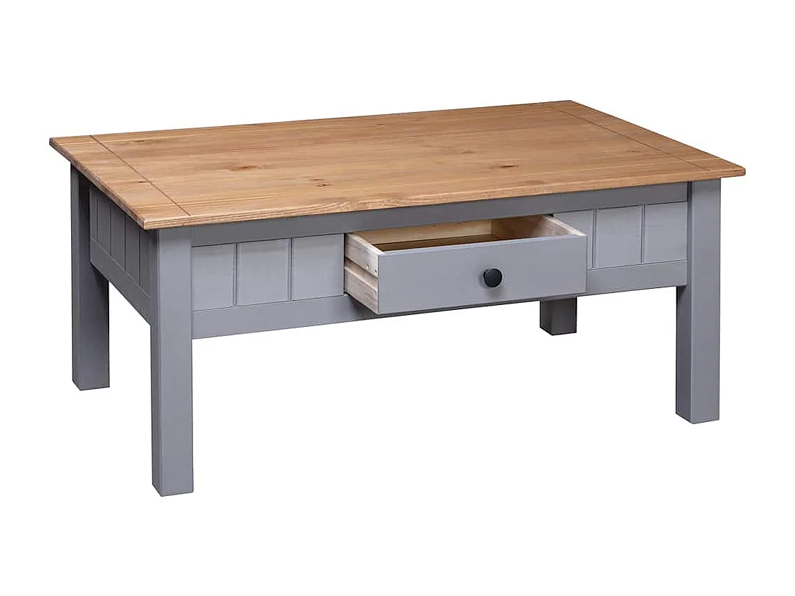 Salontafel Panama Range 100x60x43,5 cm massief grenenhout grijs