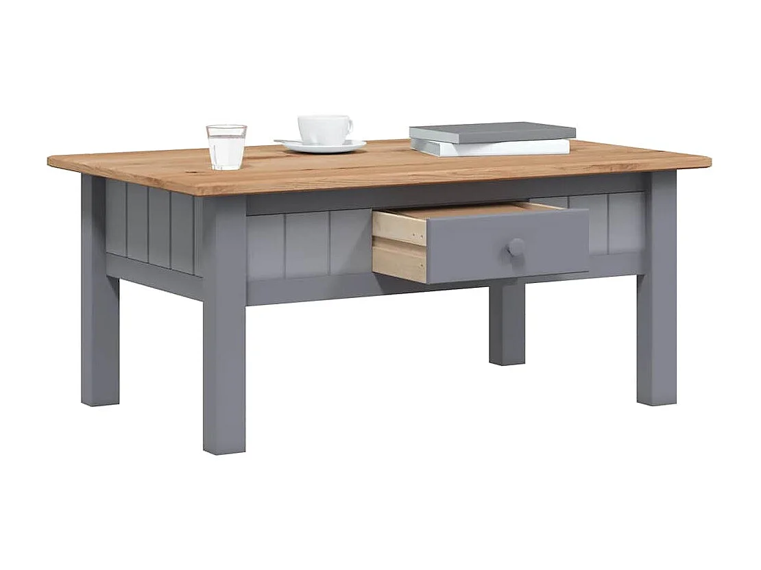 Table basse Gris 100x60x43,5 cm Pin massif Assortiment Panama