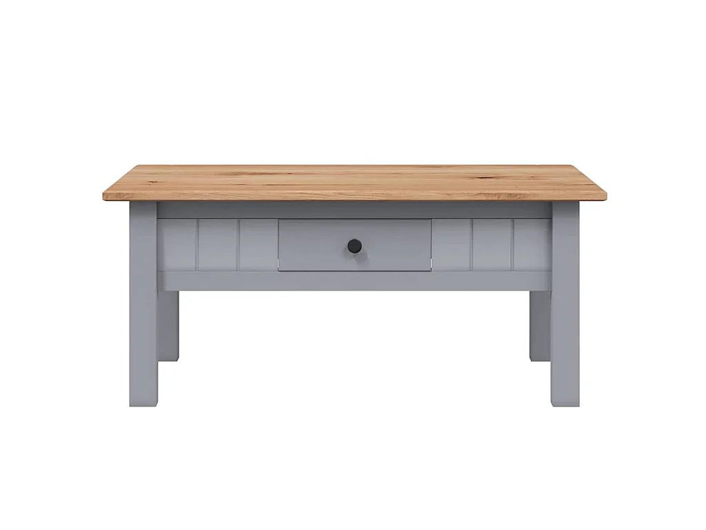 Mesa de centro 100x60x43,5 cm pinho maciço Panama cinzento