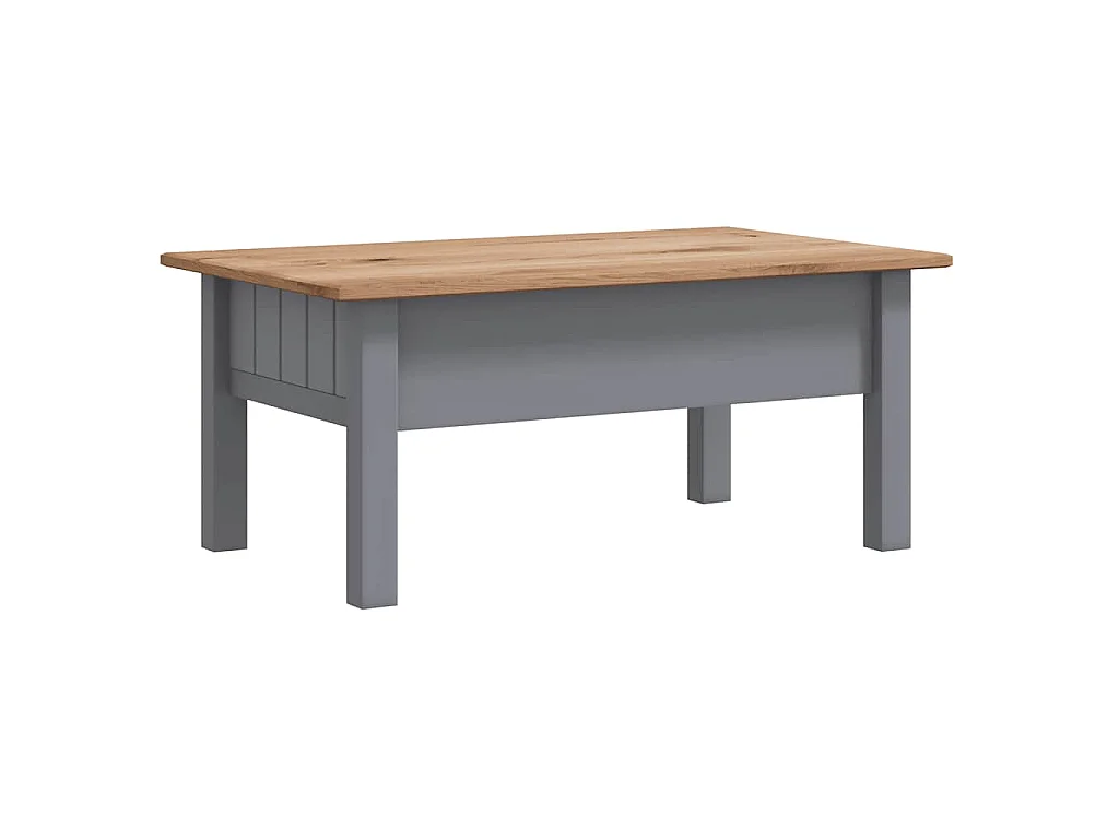Mesa de centro 100x60x43,5 cm pinho maciço Panama cinzento