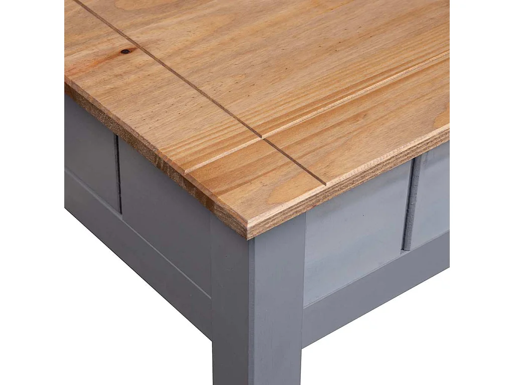 Mesa de centro 100x60x43,5 cm pinho maciço Panama cinzento
