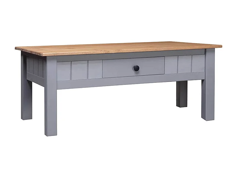Table basse Gris 100x60x43,5 cm Pin massif Assortiment Panama