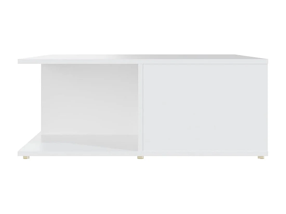 Table basse blanc 80x80x31 cm bois d'ingénierie