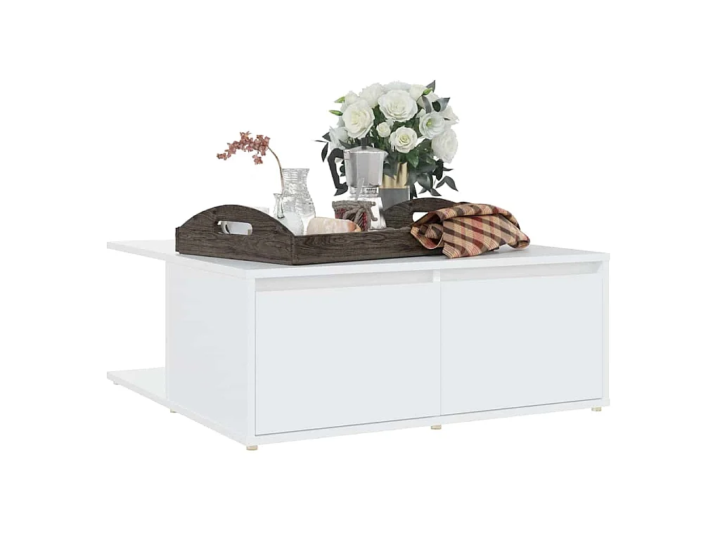 Mesa de centro 80x80x31 cm derivados de madeira branco
