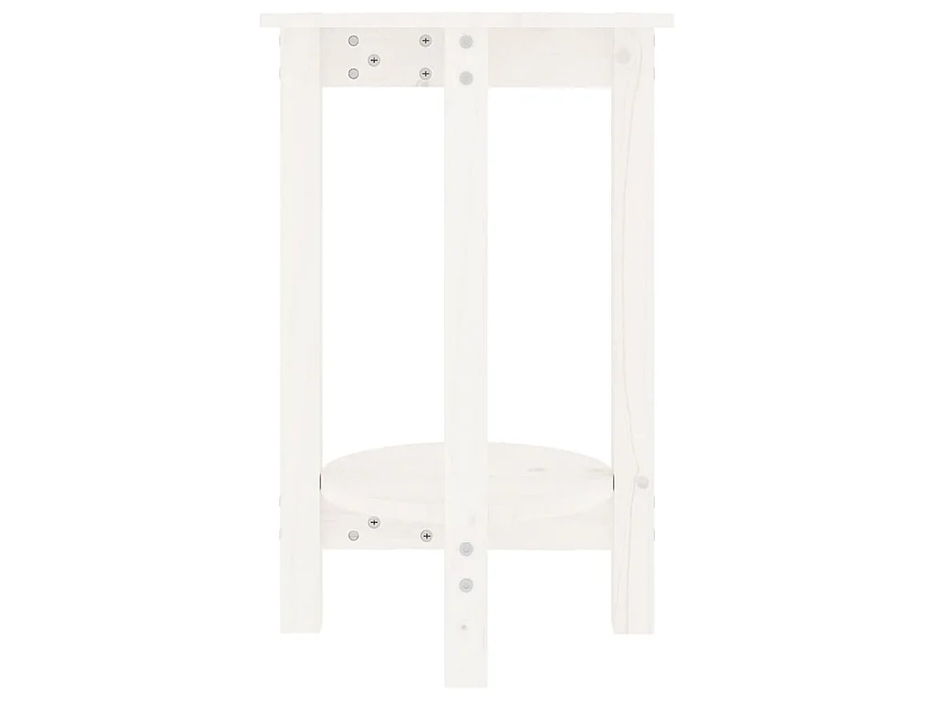 Table basse Blanc Ø 40x60 cm Bois massif de pin