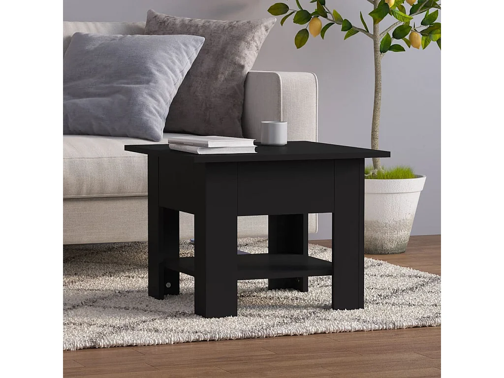 Couchtisch Schwarz 55x55x42 cm Holzwerkstoff
