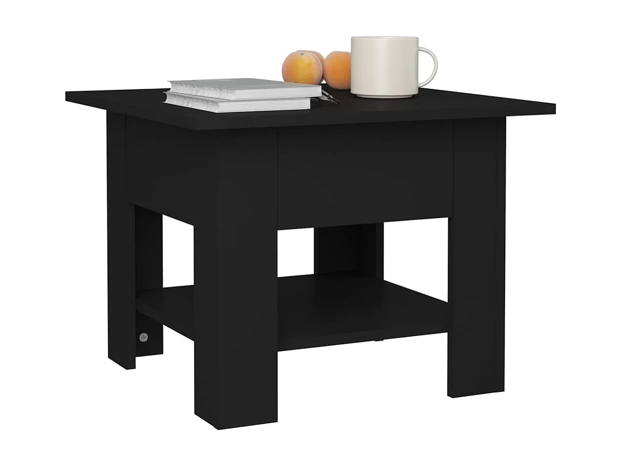 Couchtisch Schwarz 55x55x42 cm Holzwerkstoff
