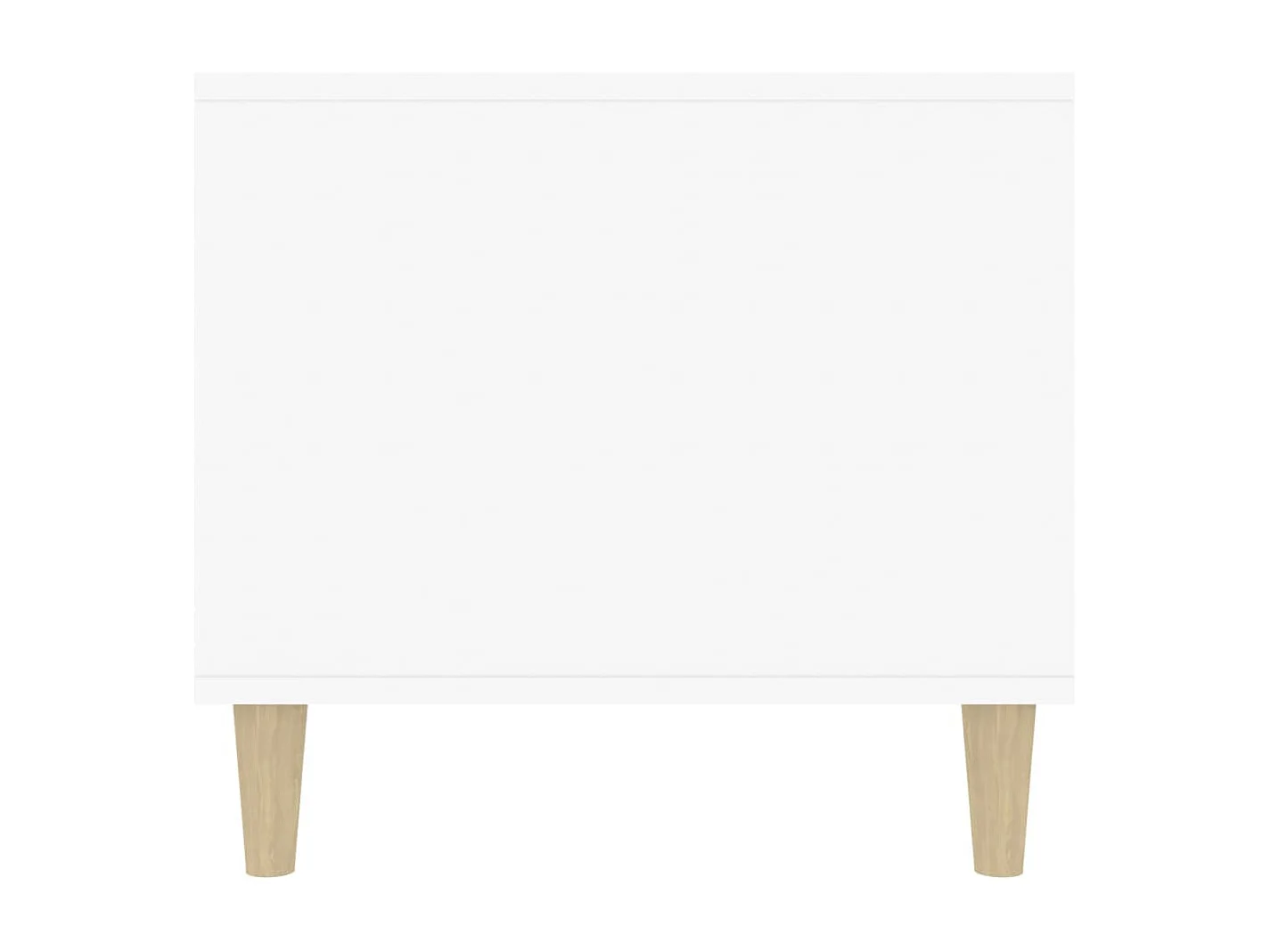Tavolino da Salotto Bianco Lucido 90x49x45 cm Legno Multistrato