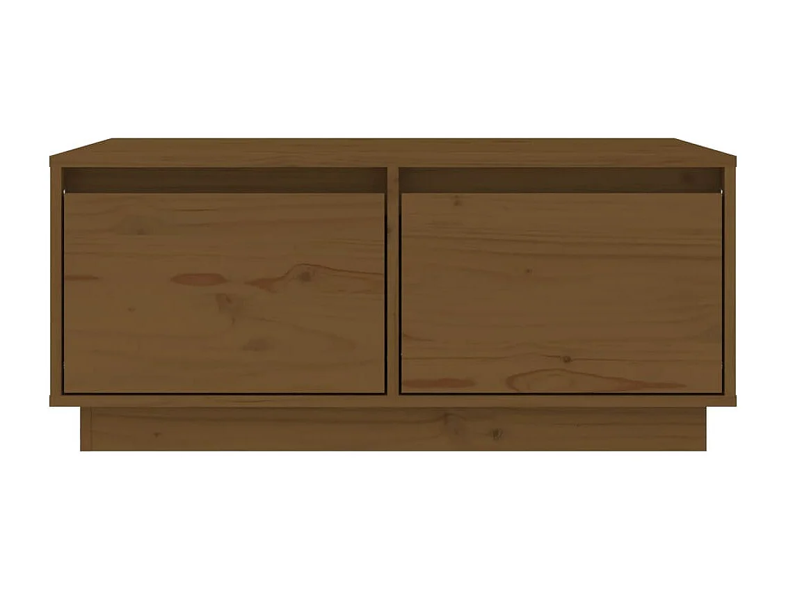 Table basse Marron miel 80x50x35 cm Bois massif de pin