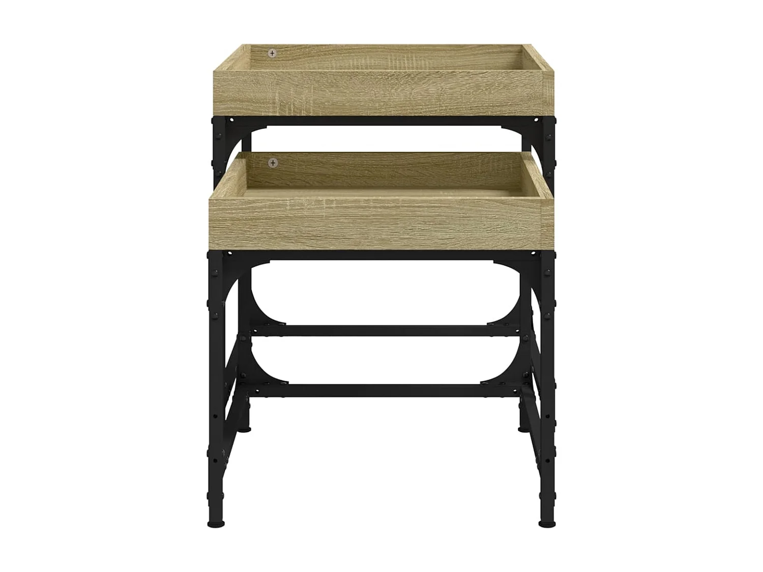 Tables d'appoint 2 pcs Chêne sonoma Bois d'ingénierie