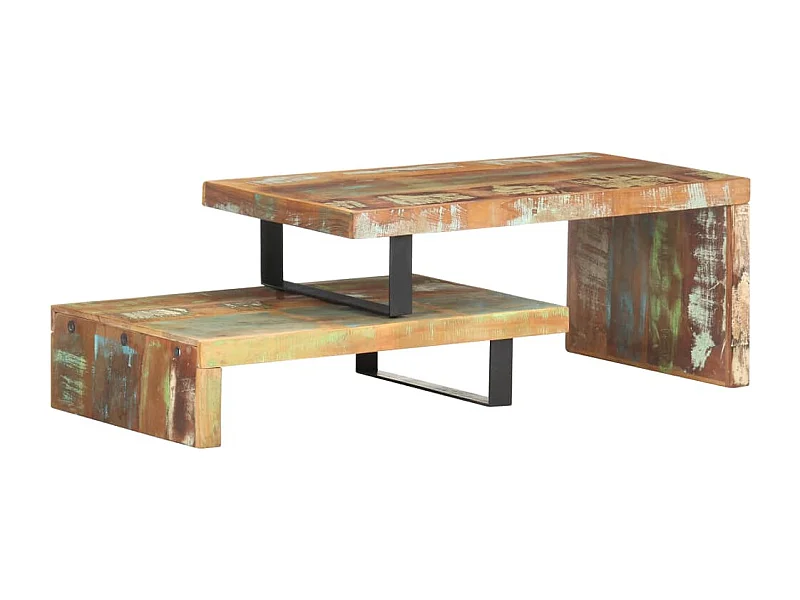 2-delige Salontafelset massief gerecycled hout