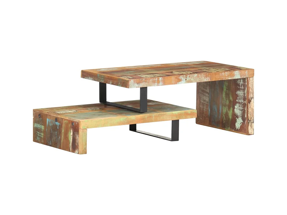 Ensemble de table basse 2 pcs Bois de récupération massif