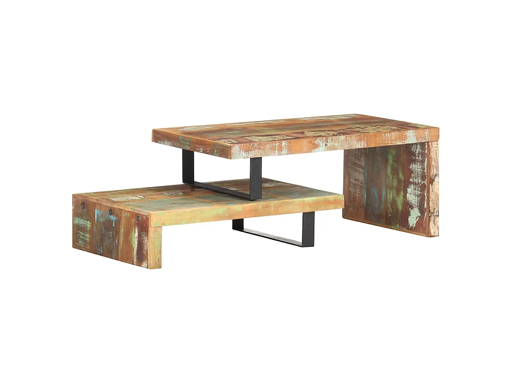 Ensemble de table basse 2 pcs Bois de récupération massif