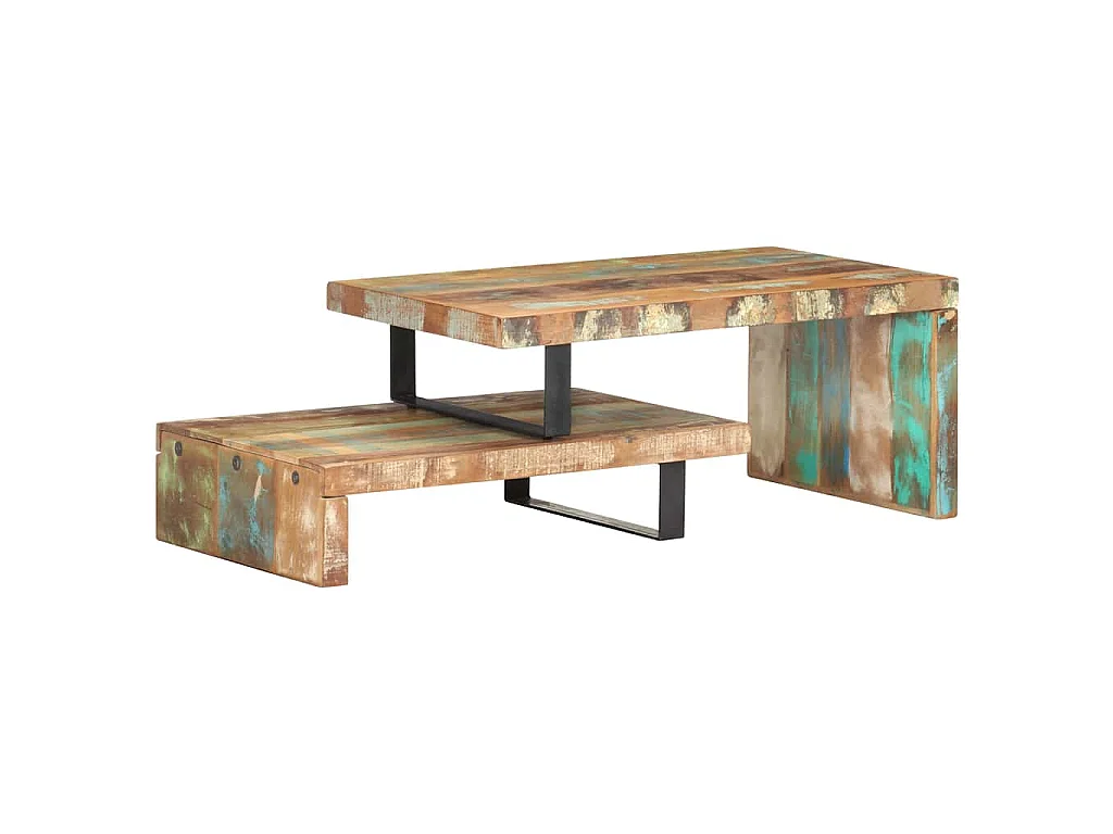 Ensemble de table basse 2 pcs Bois de récupération massif