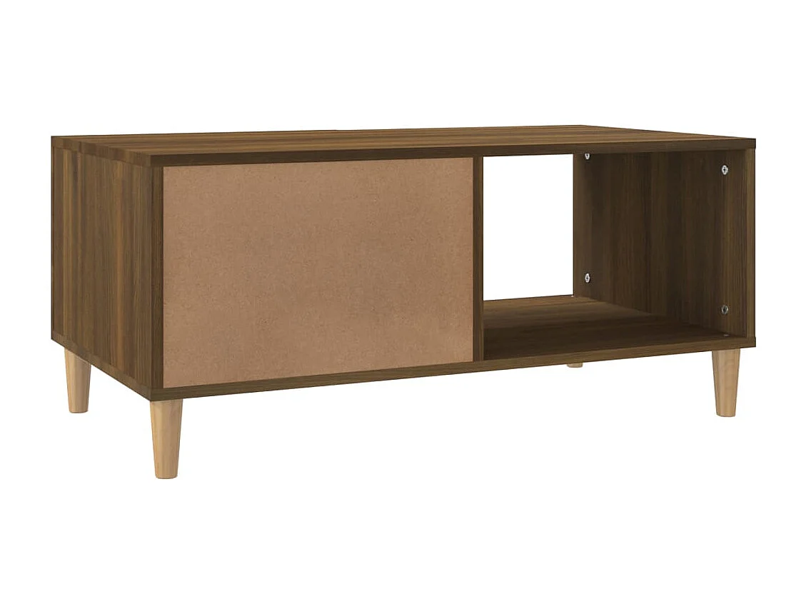 Table basse chêne marron 89,5x50x40 cm bois d'ingénierie