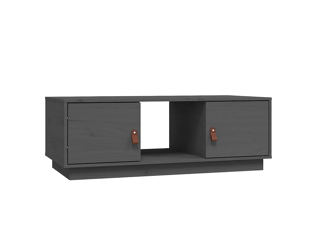 Couchtisch Grau 100x50x35 cm Massivholz Kiefer