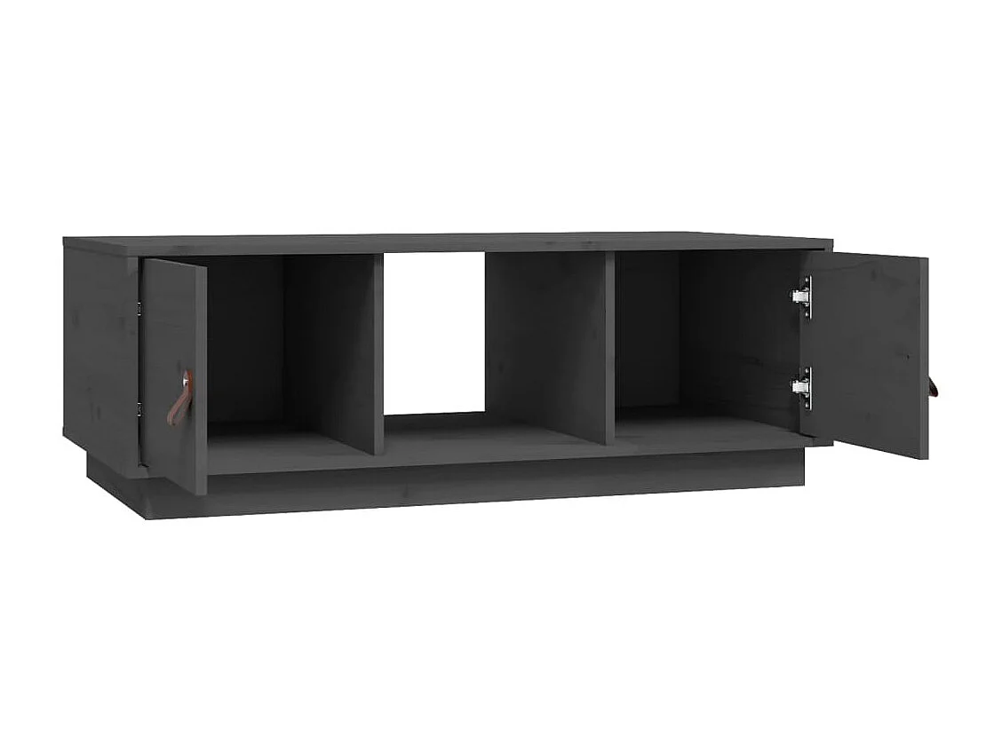 Couchtisch Grau 100x50x35 cm Massivholz Kiefer