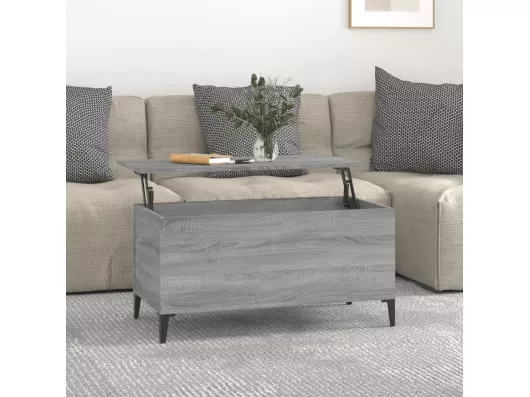 Kauf Unique Couchtisch Grau Sonoma 90x44,5x45 cm Holzwerkstoff