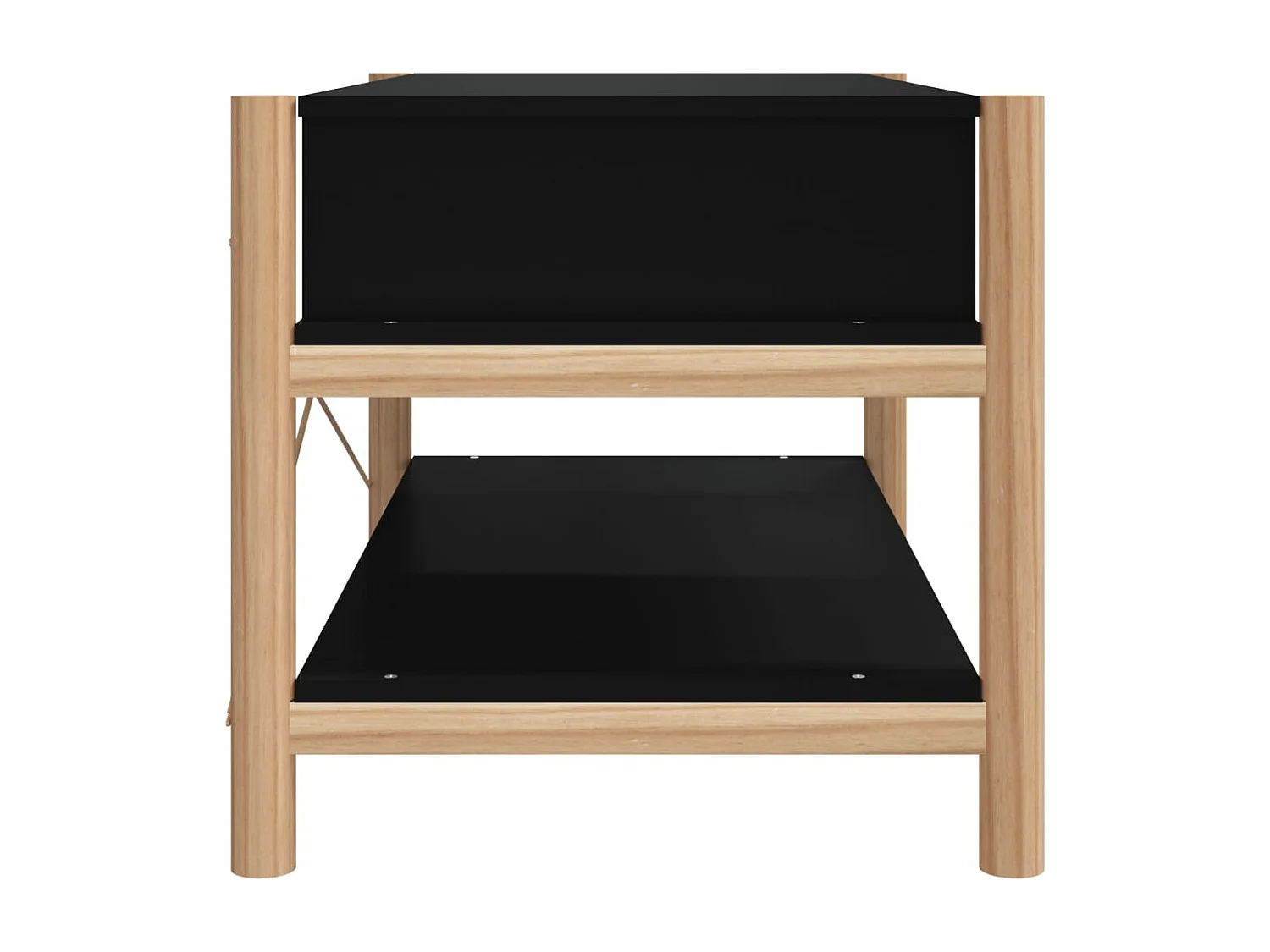 Couchtisch Schwarz 82x48x45 cm Holzwerkstoff