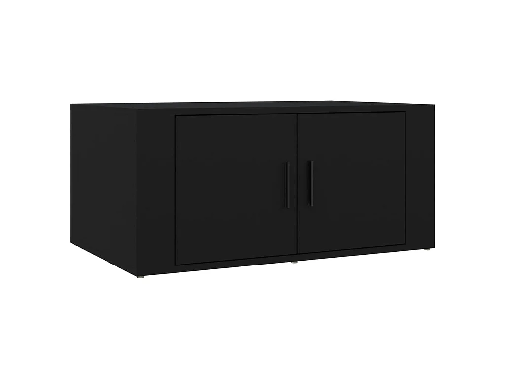Table basse Noir 80x50x36 cm Bois d'ingénierie