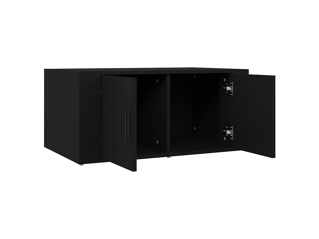 Table basse Noir 80x50x36 cm Bois d'ingénierie