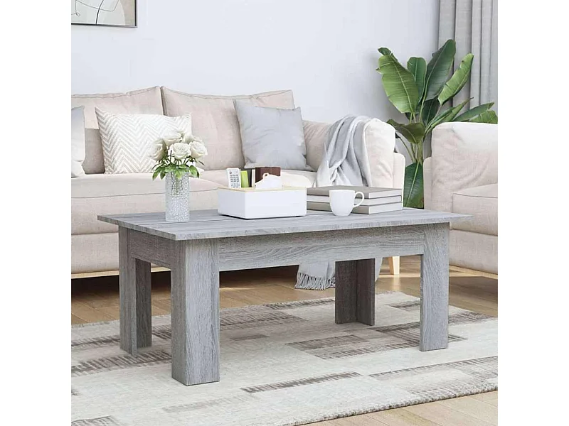 Table basse Sonoma gris 100x60x42 cm Bois d'ingénierie