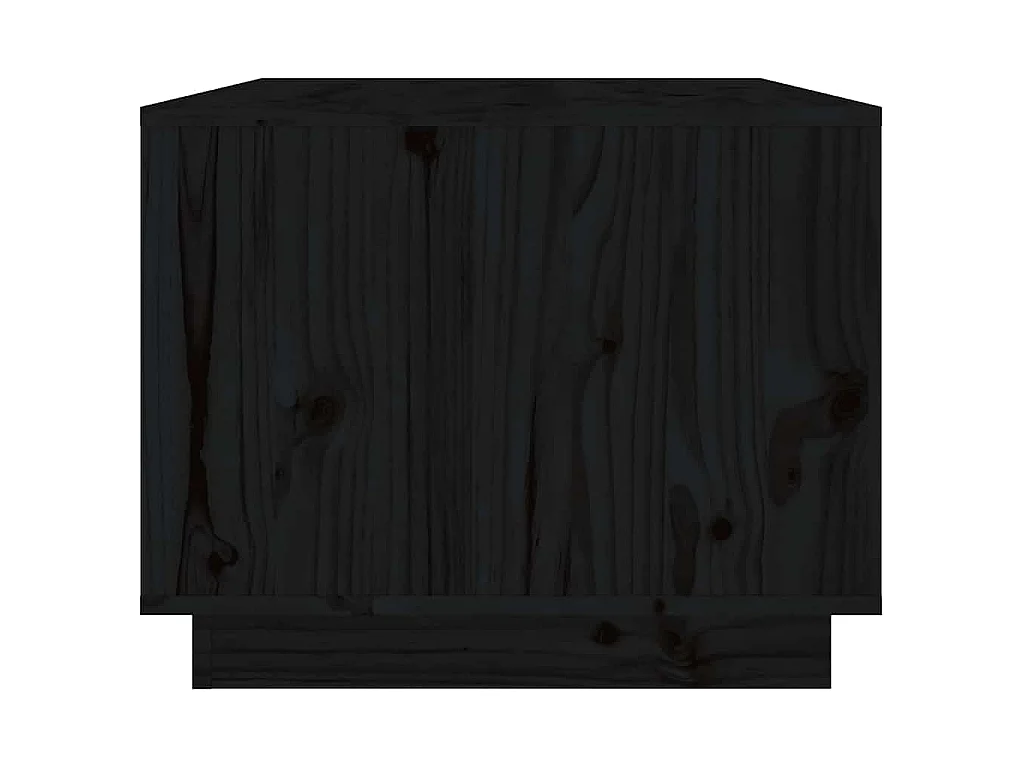 Table basse Noir 80x50x40 cm Bois massif de pin